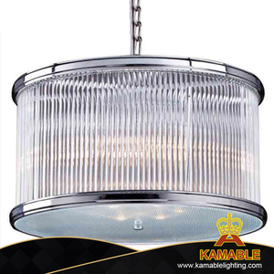 European Modern Glass Chrome Iron Pendant Light in Villa (KG0604-D50)