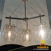 Modern Simple Glass Mesh Three Heads Chandelier Pendant Light (KIA-17P)