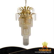 Flower Golden Finish Impressive Metal Crystal Chandelier in Palace (YHC2040-D400)