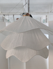 Big Decorative Silk Fabric Off-white Indoor Hallway Gallery Pendant Light (KIA-109P)