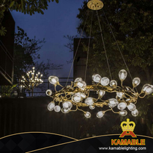 Tree Ring Design Brass Glass Special Residential Luxury Pendant Lamp (KIB-102P)