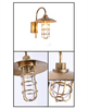 Classic Elements Waterproof Copper Cover Glass Wall Lamp (KA7090AB)