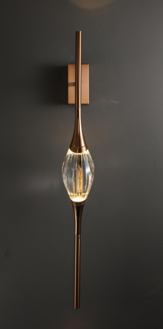Purely handmad Brass Finish Metal Clear Glass Chandelier (KJ8001)