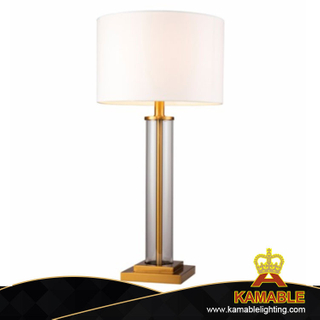 Fancy Hotel Glass Fabric Brass Metal Fashion Table Light (KC0003T)