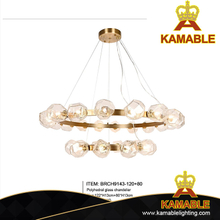 Light Luxury Elegant Glass Lobby Chandelier (BRCH9143-120+80)