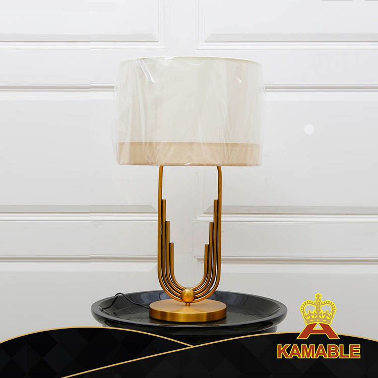 Home Villa U Shape Unique Design Golden Metal Table Light (KA523-T)