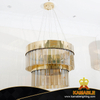 Double Ring Gold Living Room Hanging Pendant Lighting (KA516-P-C)