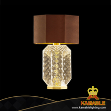 Modern Custom Octagonal Clear Glass Table Lamp Hotel Decoration Table Lamp (KDA-TL14)