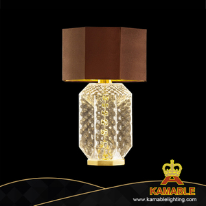 Modern Custom Octagonal Clear Glass Table Lamp Hotel Decoration Table Lamp (KDA-TL14)