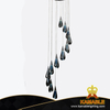 Colorful Special Design Northern Light Smoke Glass Chandelier (KJ8106)