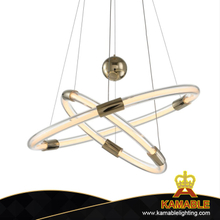 Simple Glass Silicon Ring Gold Ball Dining Area Pendant Lighting (MD21660-2-700B)