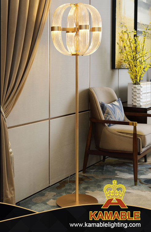 Indoor Room Gold Powder Glass Designer Style Floor Light (MD10809-4-430)