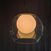 Modern Design Style Clear Glass White Inner Pendant Light in Restaurant (KISM-72P) 