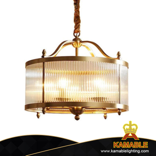 Decorative Classical Custom Brass Clear Glass Bedroom Pendant Light (BY793)