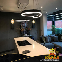 Decorative Creative Stainless Steel Glass Smoky Black Modern Pendant Light (KAP1901)