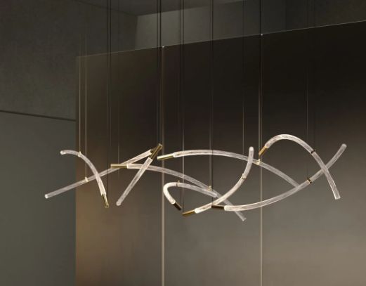 Glass Rod Chandelier