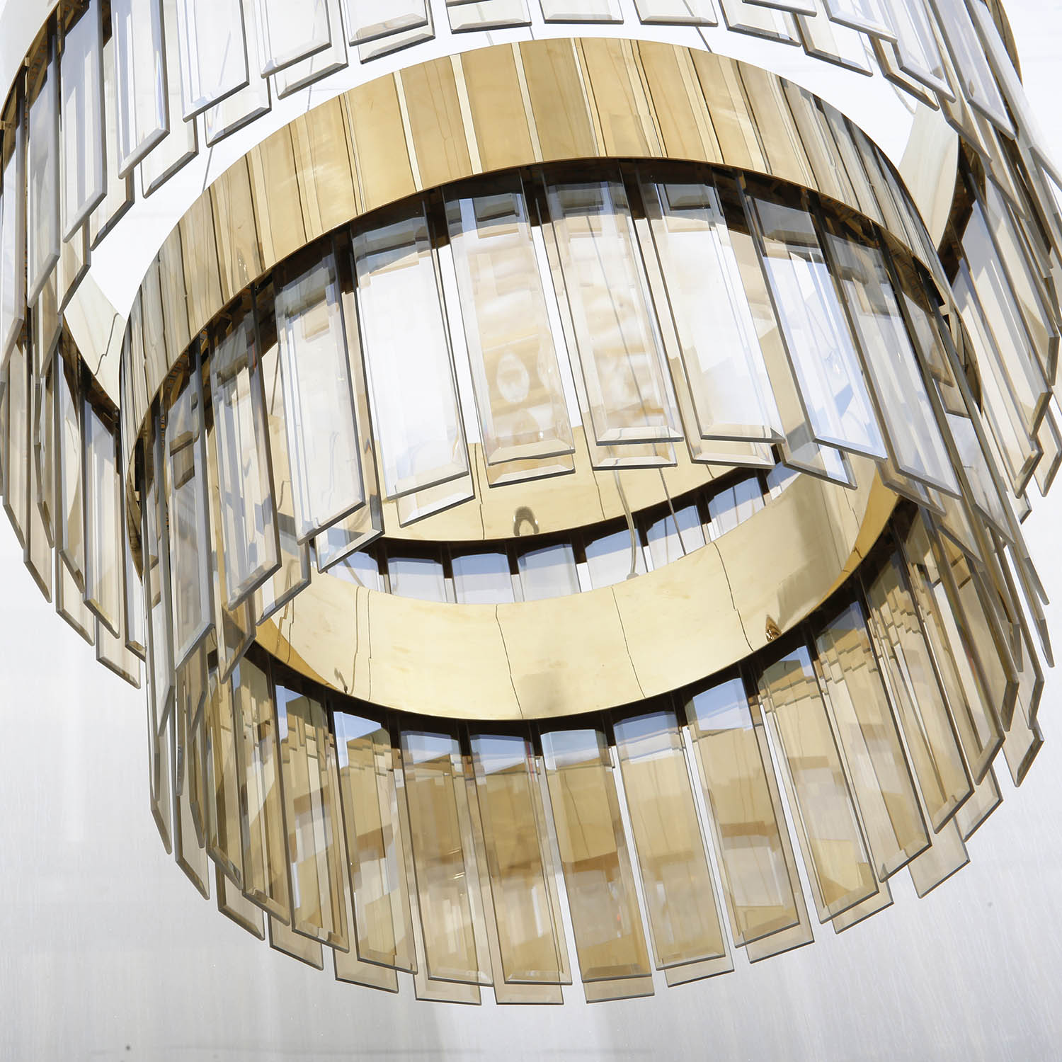 Double Ring Gold Living Room Hanging Pendant Lighting (KA516-P-C)