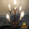 Retro Antique Brass Iron Candle Villa Home Luxury Table Lamp (KIA-111T)