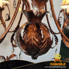 Anqtiue Retro Cast Iron Crystal Hanging Brass Decorative Villa Chandelier(KIA-110C)