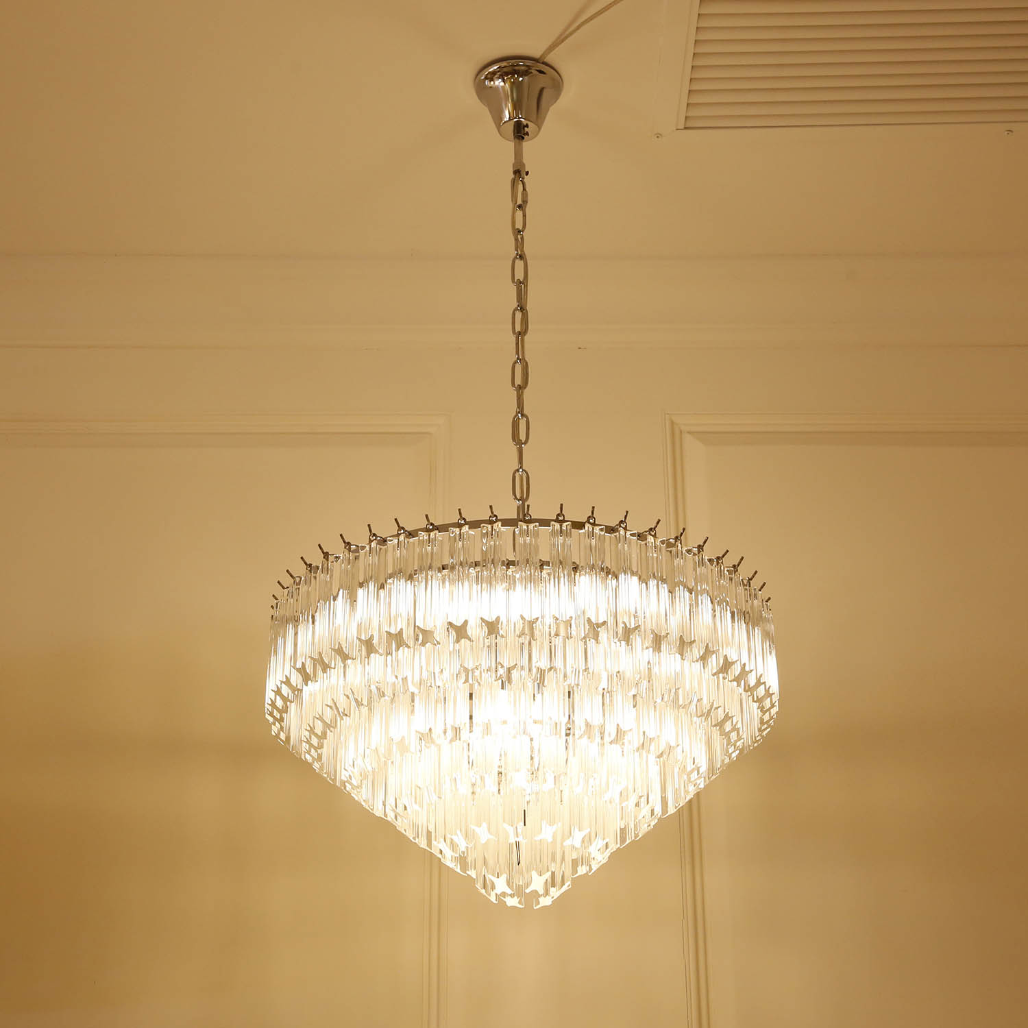 Round Shape Transparent Residential Metal Chain Pendant Lamp (KA514-P)