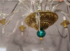 Transitional Modern Home Villa Decorative Indoor Blue Gold Glass Chandelier (MD66010-10)