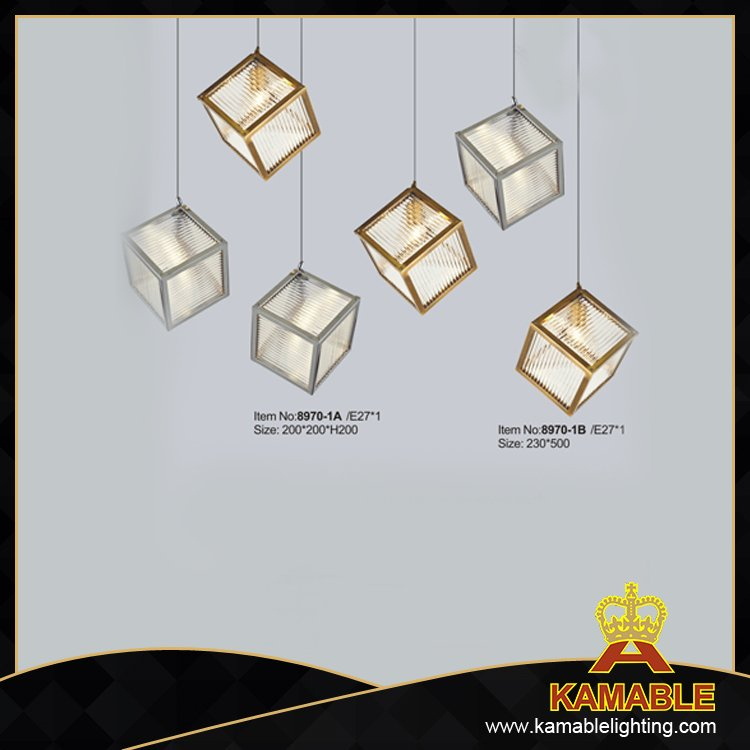 Good quality Square glass chandelier (8970-1A)