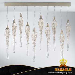 Indoor Modern Decorative Brass Glass Chandelier Ceiling Lamp (KASE-0011)