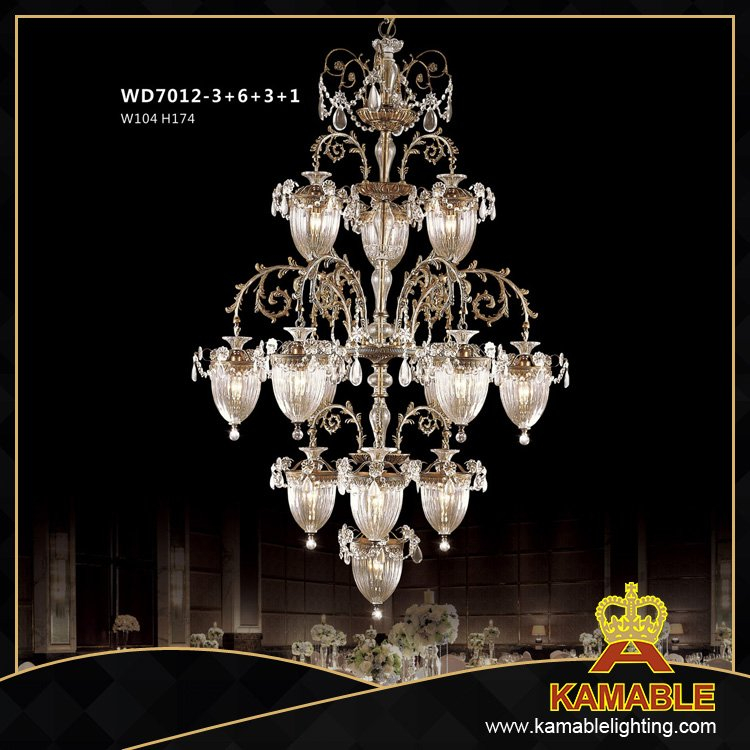 Arabic Brass Crystal Clear Big Chandelier(WD7012-3+6+3+1)