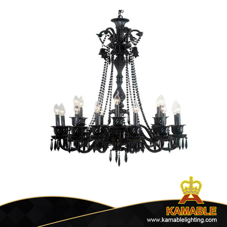 Black iron crystal indoor decorative pendant light(WD06075-12+6 )