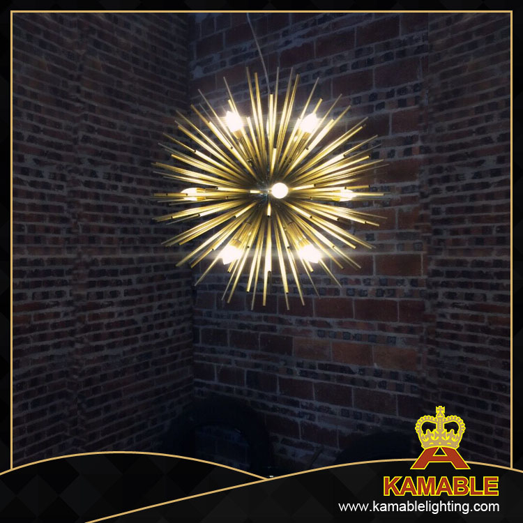 Gold color aluminum with iron pendant lamps (AT427P)