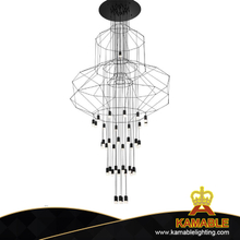 Modern Black Steel Hotel Lobby Pendant Light (MD21352-43-1500)