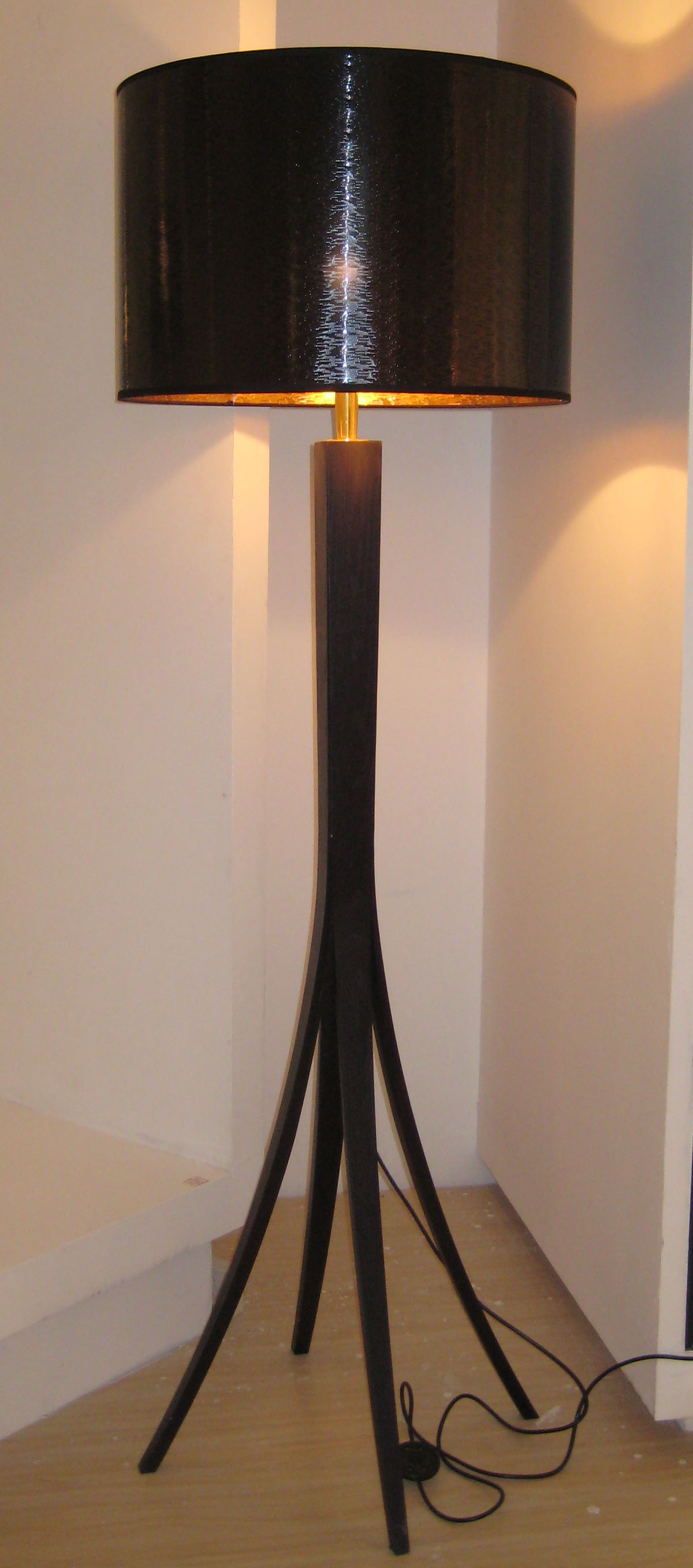 Contemporary Wood PVC Floor Lamp for Living Room (1093F)