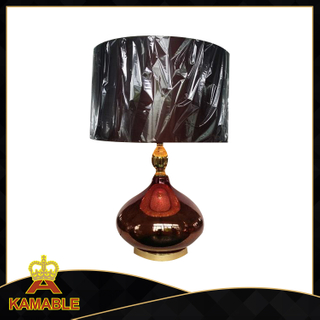 Modern Simple with Fabric Shade Glass Base Table Lamp (MK16-P1048)