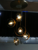 hotel decoration stainless steel glass ceiling lamp (KP06313)