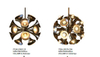 Home indoor lighting industrial horn pendant light (UR982-6)