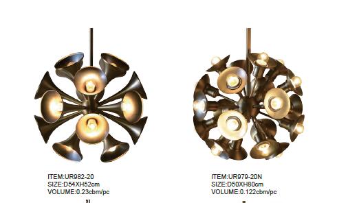 Home indoor lighting industrial horn pendant light (UR982-6)