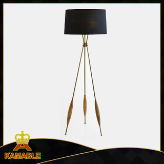Contemporary cooper and wooden floor standing lamp (KA-F17-093)