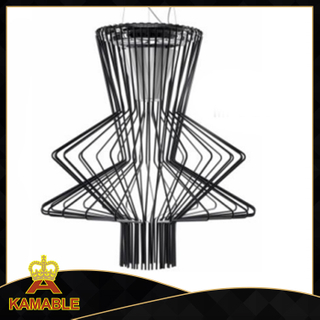 Graceful dumb black decorative indoor steel pendant lamps (KAP6033)
