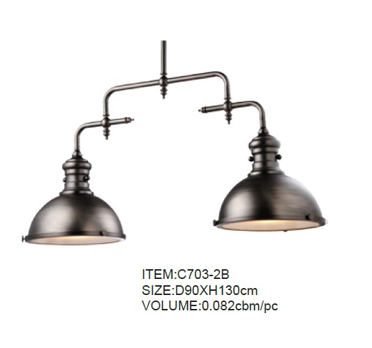 Good performance black decorative industrial pendant lamp (C703-2C)