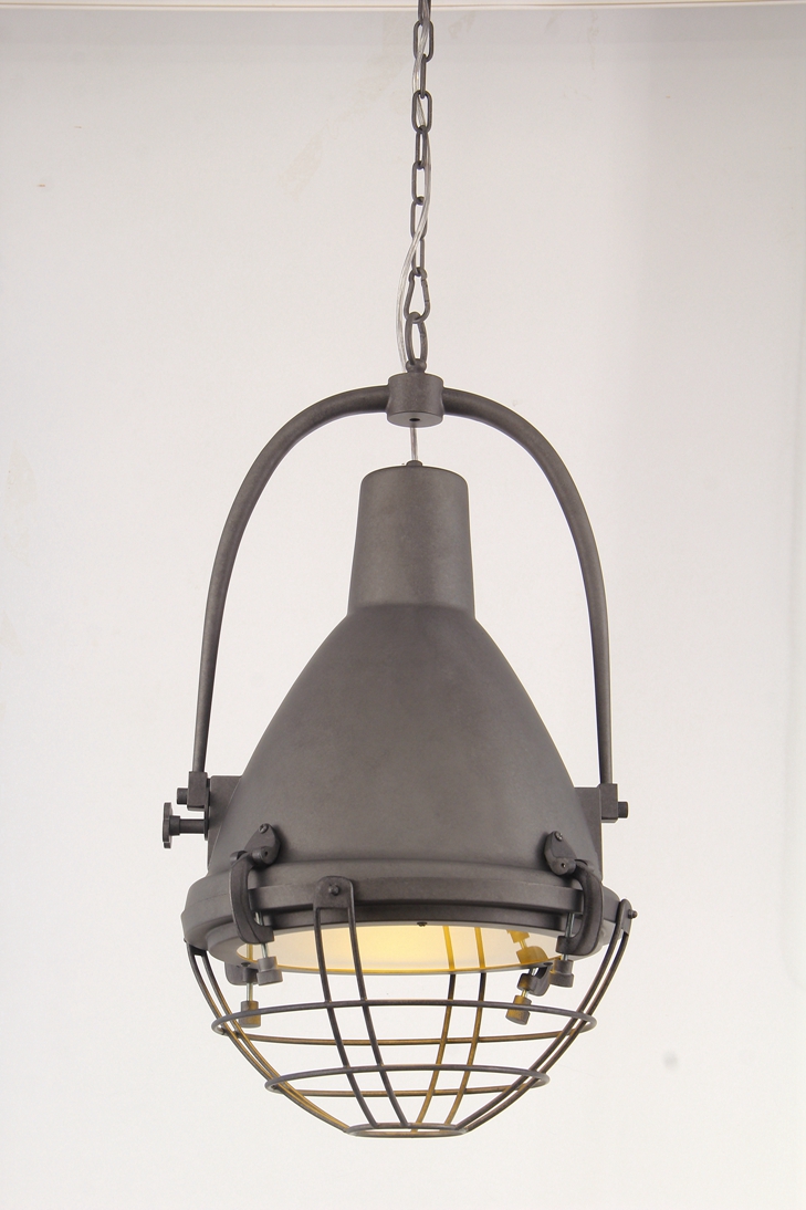 Antique steel decorative concise pendant light(KM047P(antique grey）)