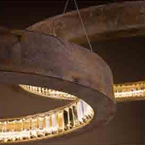 Living room decorative round crystal pendant lamp (1626D60)