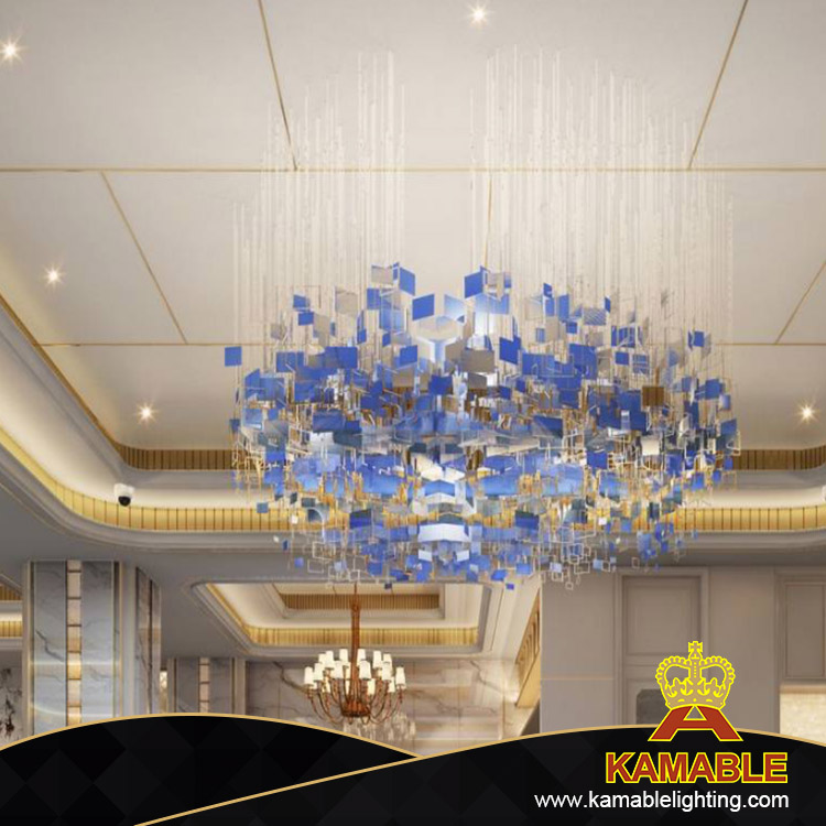 Blue Hotel Lighting Customized Glass Chandelier(KAC-02)