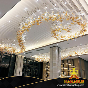 Customized Project Hotel Decoration Glass Chandelier Lamp (KPL1806)