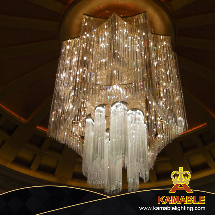 Hotel Decoration Big Chandelier Crystal Hanging ceiling Lamp (KAJ18009)