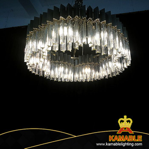 Stainless steel decorative crystal pendant light (KAP188078)