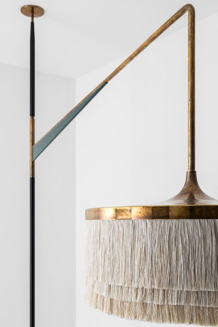 New Silk Fringe Metal Ceiling Floor Lamp (KAFLX02)