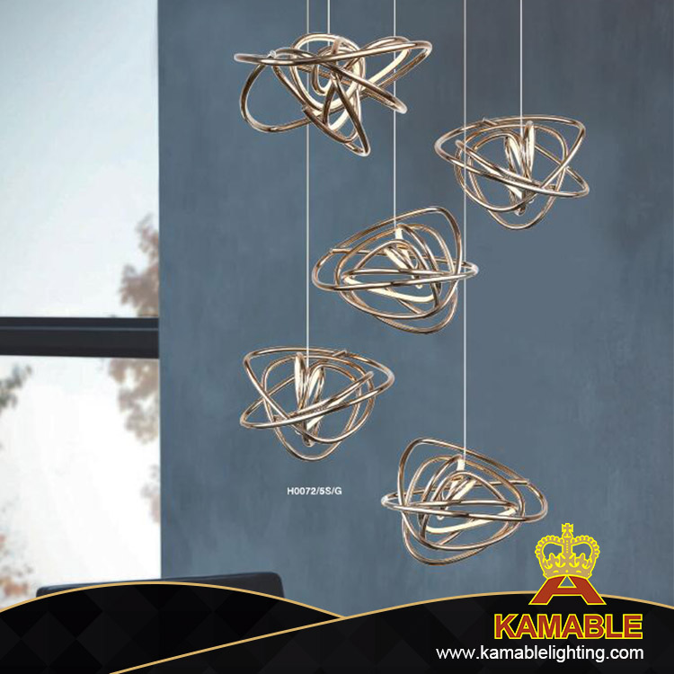 High Quality Morden Decorate Metal Pendant Light (KAH0072-5S-G)