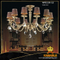 Hotel Brass with crystal and lamp shade Classical chandelier(WX1139-12)