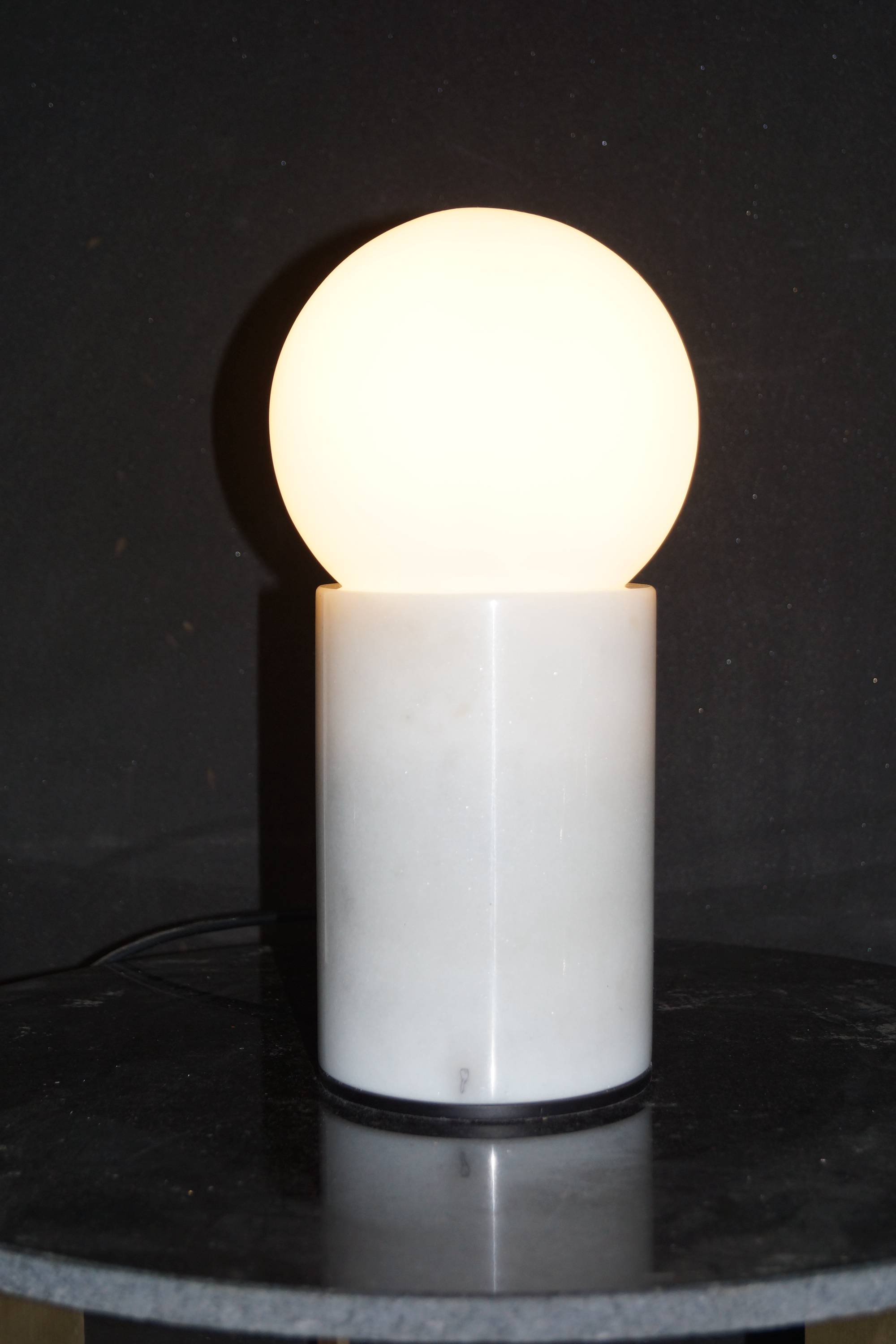 Modern marble glass bedside table light (KA-T17-088)