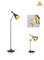 Gold curved aluminum indoor decorative table lamp (KA2711T/gold)